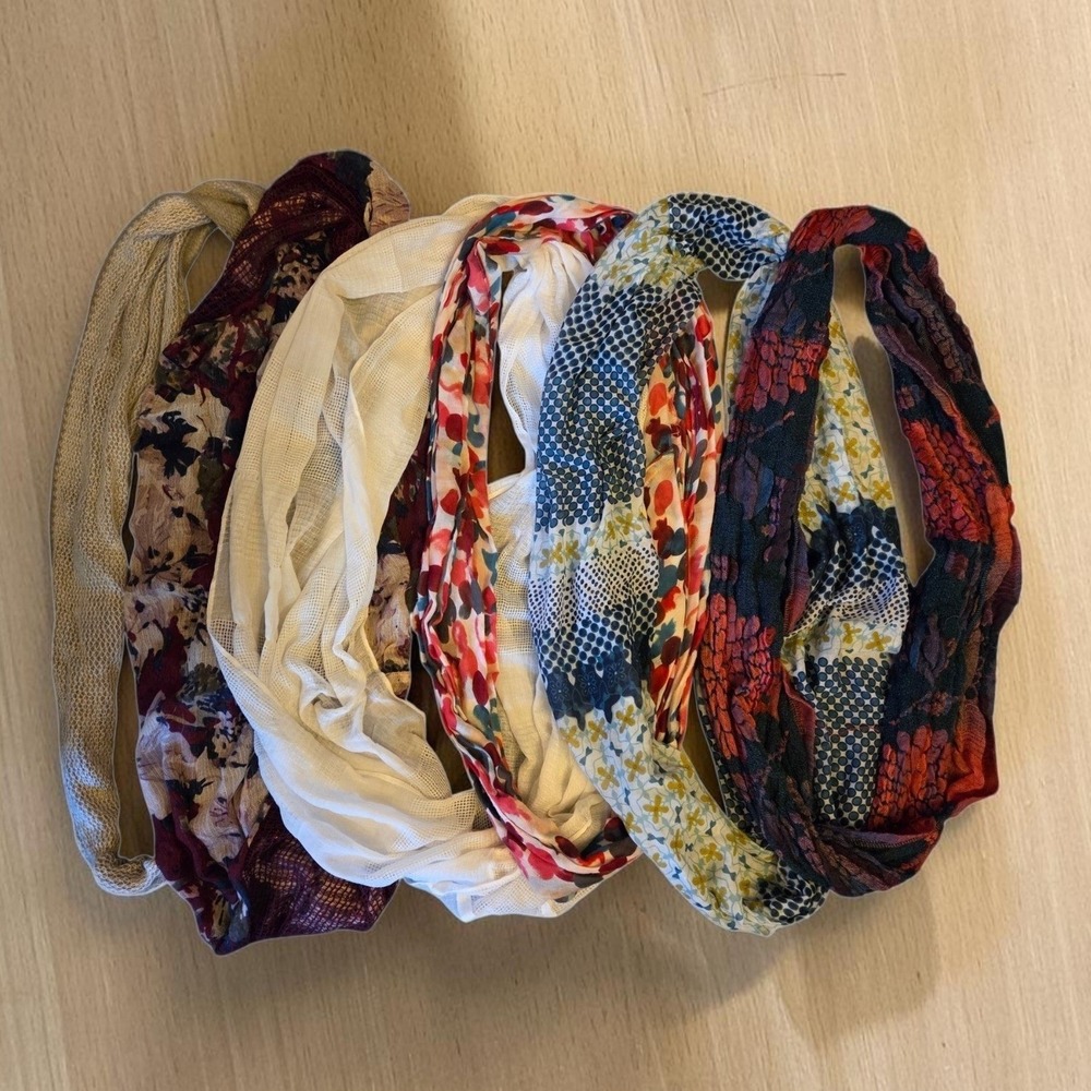 Infinity Scarf Bundle 6pc Floral Mesh Polka Dot Multicolor Van Heusen